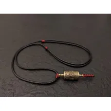 Buddhistische Gebetsmühle Anhänger mit Mantra Om Mani Padme Hum