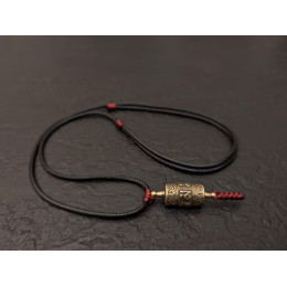 Buddhistische Gebetsmühle Anhänger mit Mantra Om Mani Padme Hum