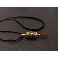 Buddhistische Gebetsmühle Anhänger mit Mantra Om Mani Padme Hum