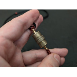 Buddhistische Gebetsmühle Anhänger mit Mantra Om Mani Padme Hum