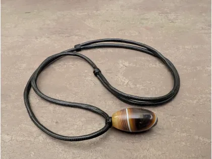 Collana con Pendente in Agata Botswana