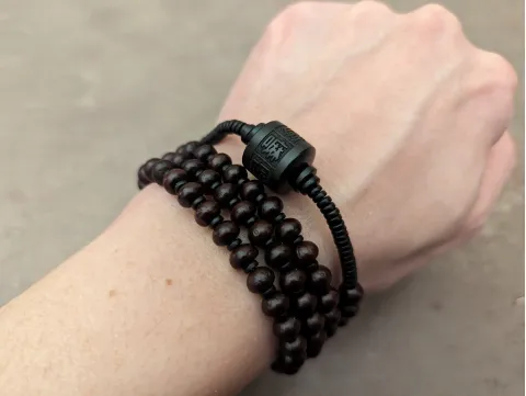 Om Mani Padme Hum Armband & Kette 2-in-1 mit Dzi Stein