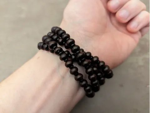 Om Mani Padme Hum Armband & Kette 2-in-1 mit Dzi Stein