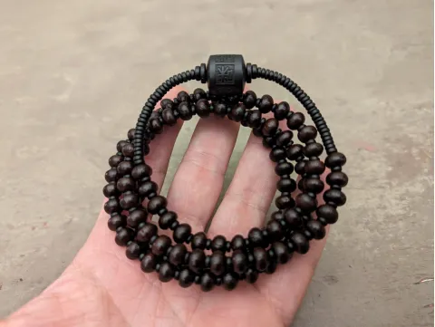 Om Mani Padme Hum Armband & Kette 2-in-1 mit Dzi Stein