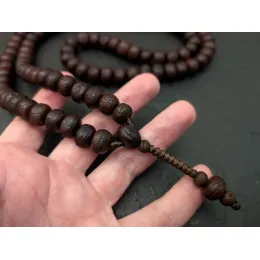 Vintage Phoenix-Eye-Mala aus Nepal, 108 Gebetsperlen