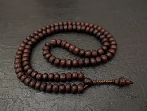 Vintage Phoenix-Eye-Mala aus Nepal, 108 Gebetsperlen