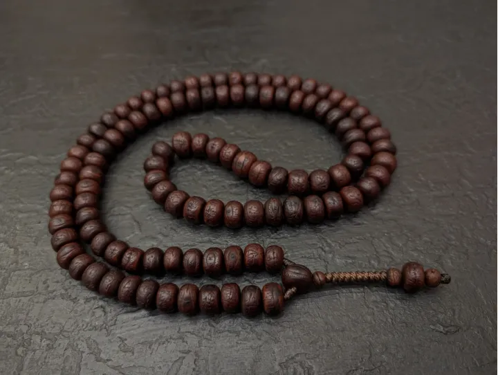Vintage Phoenix-Eye-Mala aus Nepal, 108 Gebetsperlen