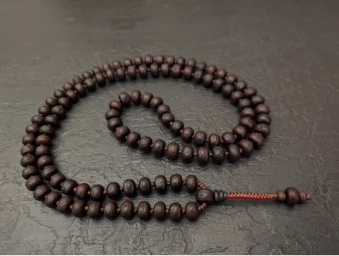 Vintage Phoenix-Eye-Mala aus Nepal, 108 Gebetsperlen