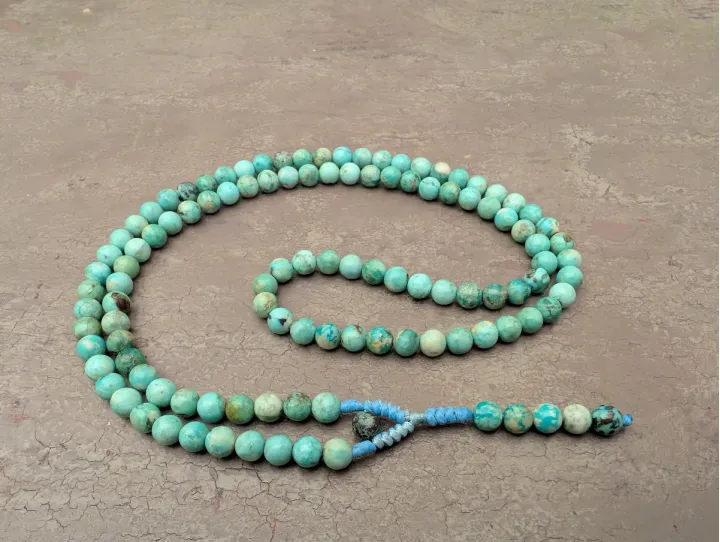 Natürlicher Türkis-Mala-Kette (Rosenkranz) mit 108 Gebetsperlen
