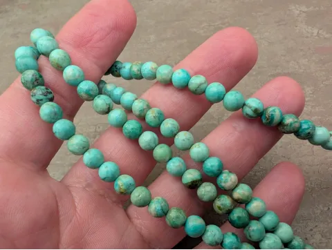 Natürlicher Türkis-Mala-Kette (Rosenkranz) mit 108 Gebetsperlen