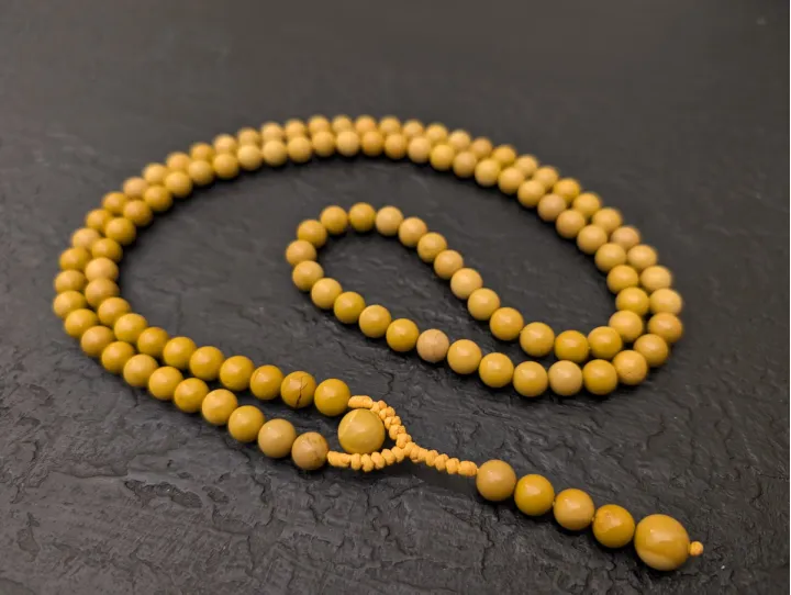 Gelber Jaspis Mala mit 108 Perlen