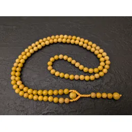 Gelber Jaspis Mala mit 108 Perlen
