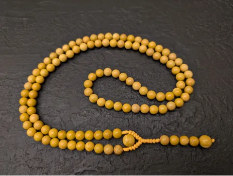 Gelber Jaspis Mala mit 108 Perlen