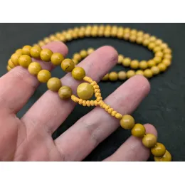 Gelber Jaspis Mala mit 108 Perlen