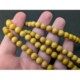 Gelber Jaspis Mala mit 108 Perlen