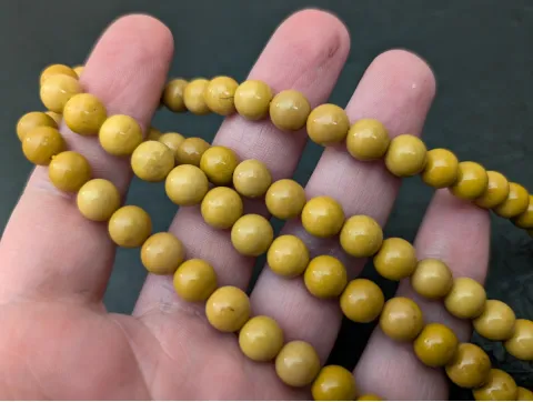 Gelber Jaspis Mala mit 108 Perlen