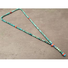 Echte Türkis-Mala-Kette (Rosenkranz) mit 108 Gebetsperlen