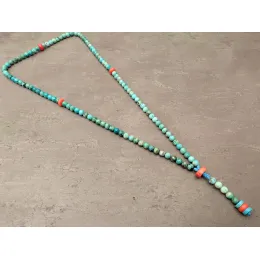 Echte Türkis-Mala-Kette (Rosenkranz) mit 108 Gebetsperlen