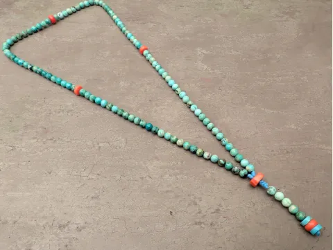 Echte Türkis-Mala-Kette (Rosenkranz) mit 108 Gebetsperlen