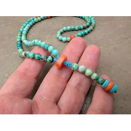 Echte Türkis-Mala-Kette (Rosenkranz) mit 108 Gebetsperlen