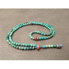 Echte Türkis-Mala-Kette (Rosenkranz) mit 108 Gebetsperlen