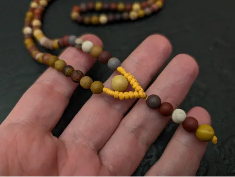 Picasso Jaspis Mala Gebetskette 108 – Spiritueller Schmuck