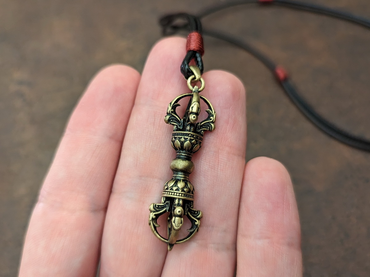 Bronze Tibetische Vajra Dorje amulett Bronze Tibetische Vajra Dorje amulett