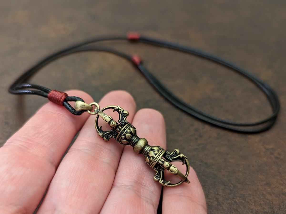 Bronze Tibetische Vajra Dorje amulett Bronze Tibetische Vajra Dorje amulett