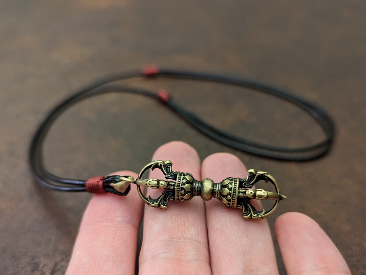 Bronze Tibetische Vajra Dorje amulett Bronze Tibetische Vajra Dorje amulett