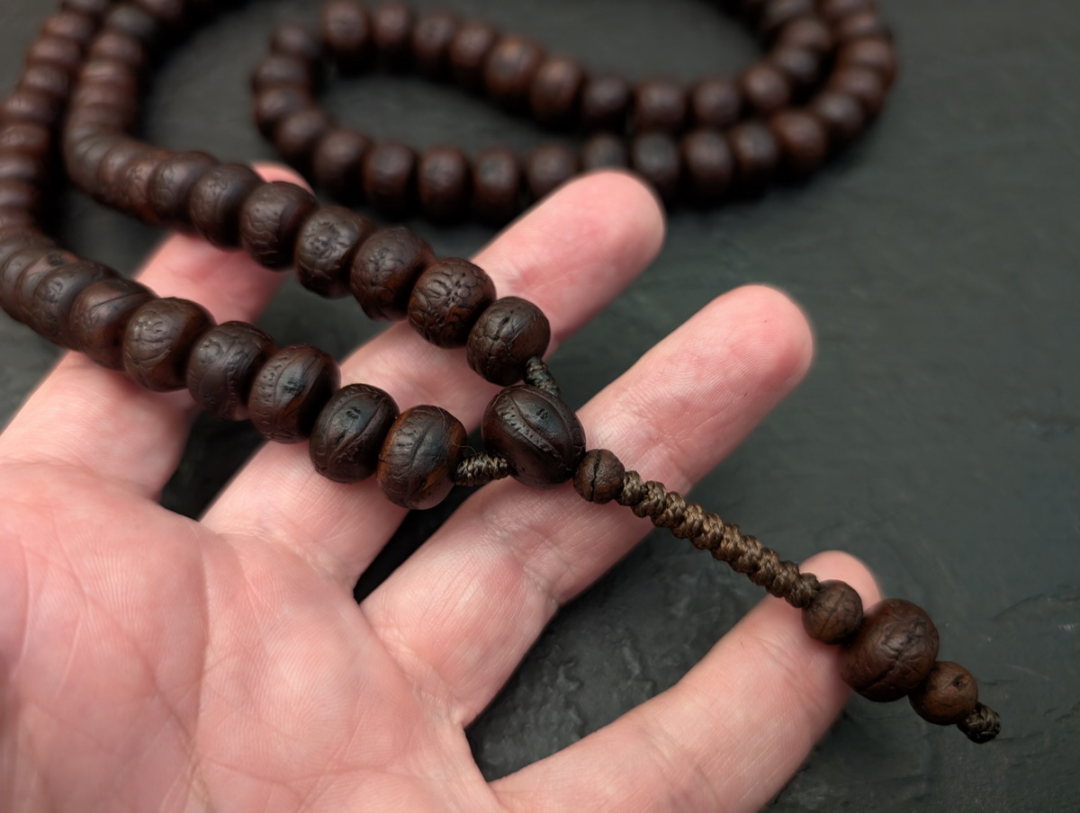 Vintage Phoenix-Eye-Mala aus Nepal, 108 Gebetsperlen Vintage Phoenix-Eye-Mala aus Nepal, 108 Gebetsperlen