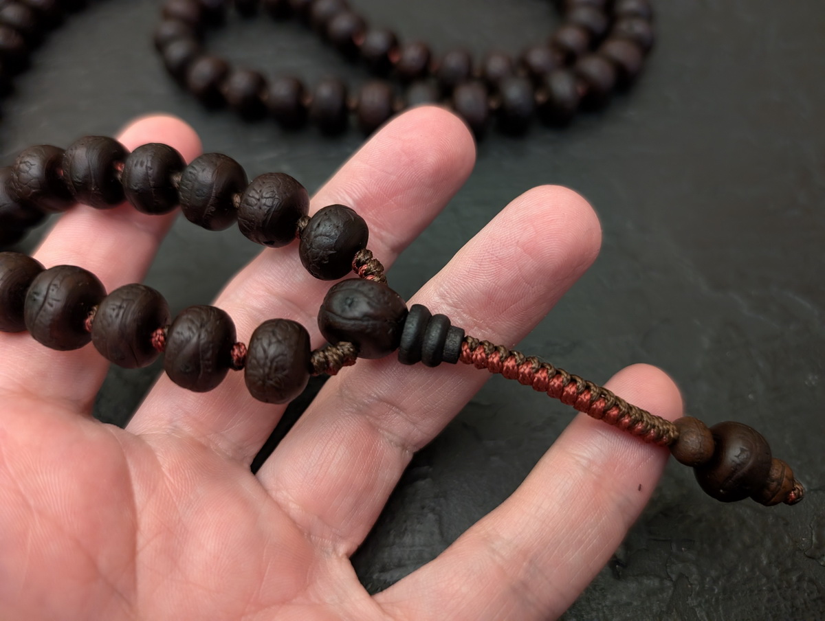 Vintage Phoenix-Eye-Mala aus Nepal, 108 Gebetsperlen Vintage Phoenix-Eye-Mala aus Nepal, 108 Gebetsperlen