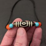 Nepal Dzi Stein Halskette 3 Augen kaufen