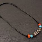 Nepal Dzi Stein Halskette 3 Augen kaufen