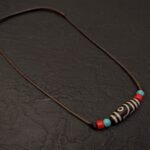 Dzi Kette 2 Augen echt achat stein