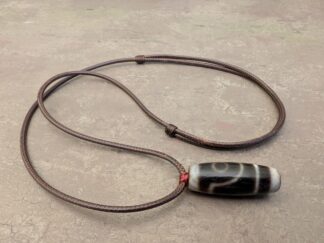Tibetische Dzi halskette - 2 Augen 38 mm