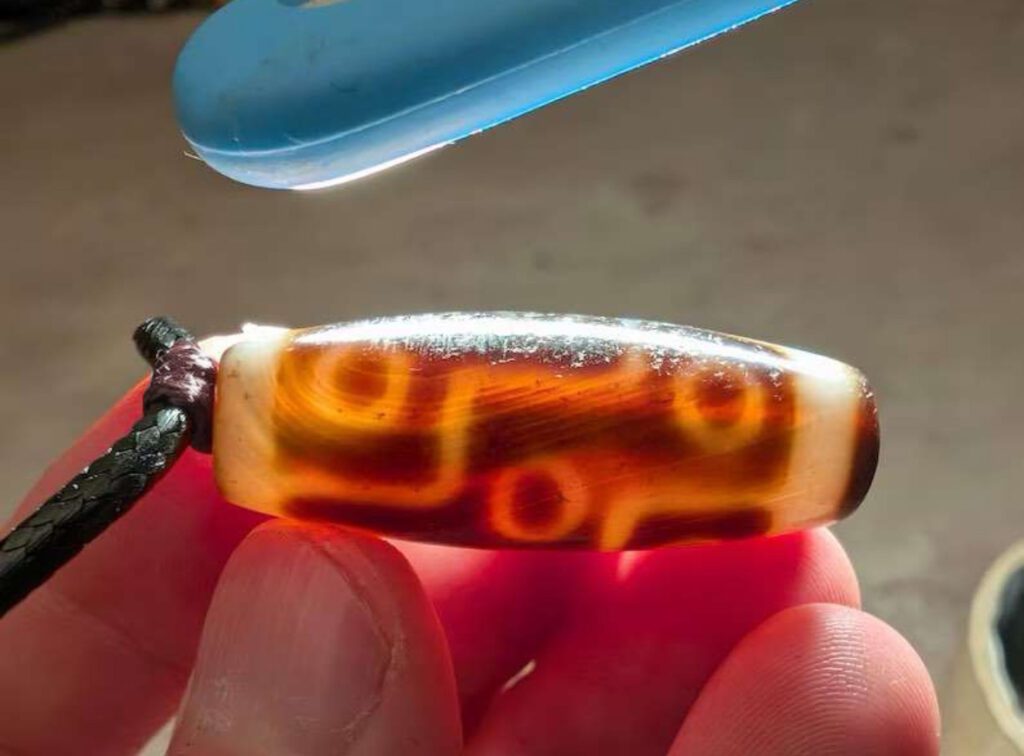 Dzi Stein echtheit Kette 9 Augen