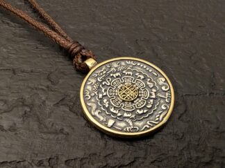 Halskette mit medaillon Tibetische melong Bagua