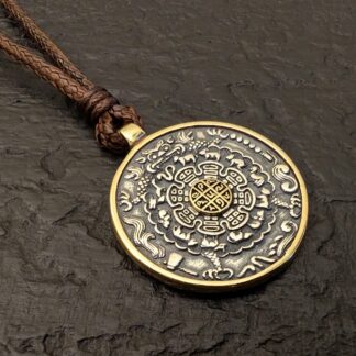 Halskette mit medaillon Tibetische melong Bagua