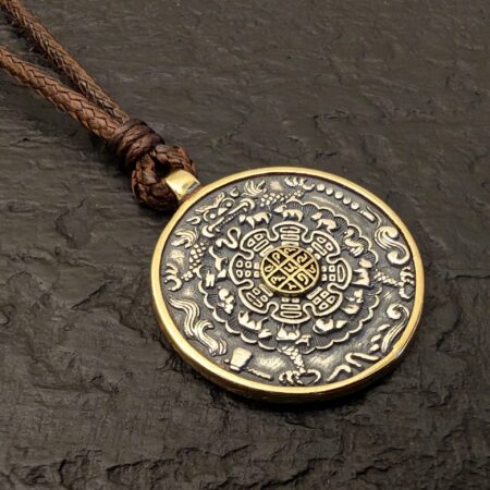 Halskette mit medaillon Tibetische melong Bagua