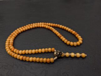 Natürlicher Vintage-Yak-Bon aus dem tibetischen Buddhismus mit Schädelanhänger und Schamanen-Kali-Halskette