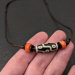 Echte achat Dzi Stein mit 9 Augen helskette