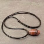 Halskette mit Botswana-Achat Anhänger