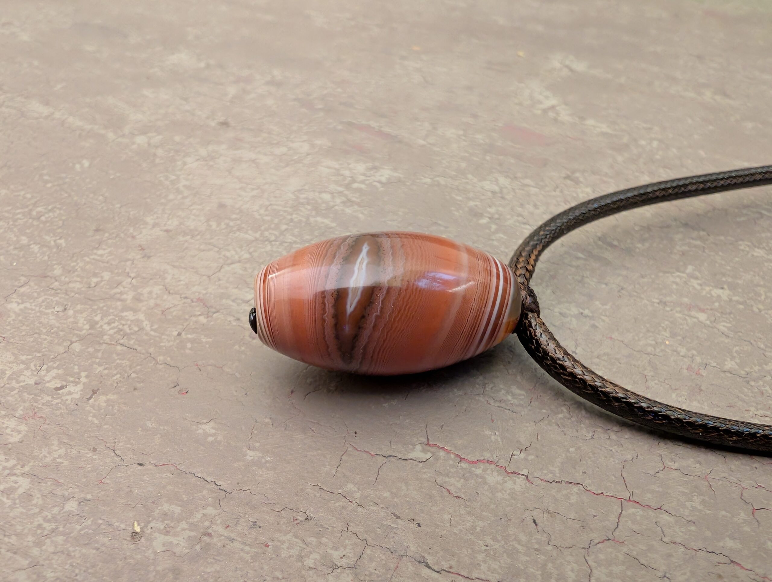 Halskette mit Botswana-Achat Anhänger