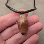 Halskette mit Botswana-Achat Anhänger