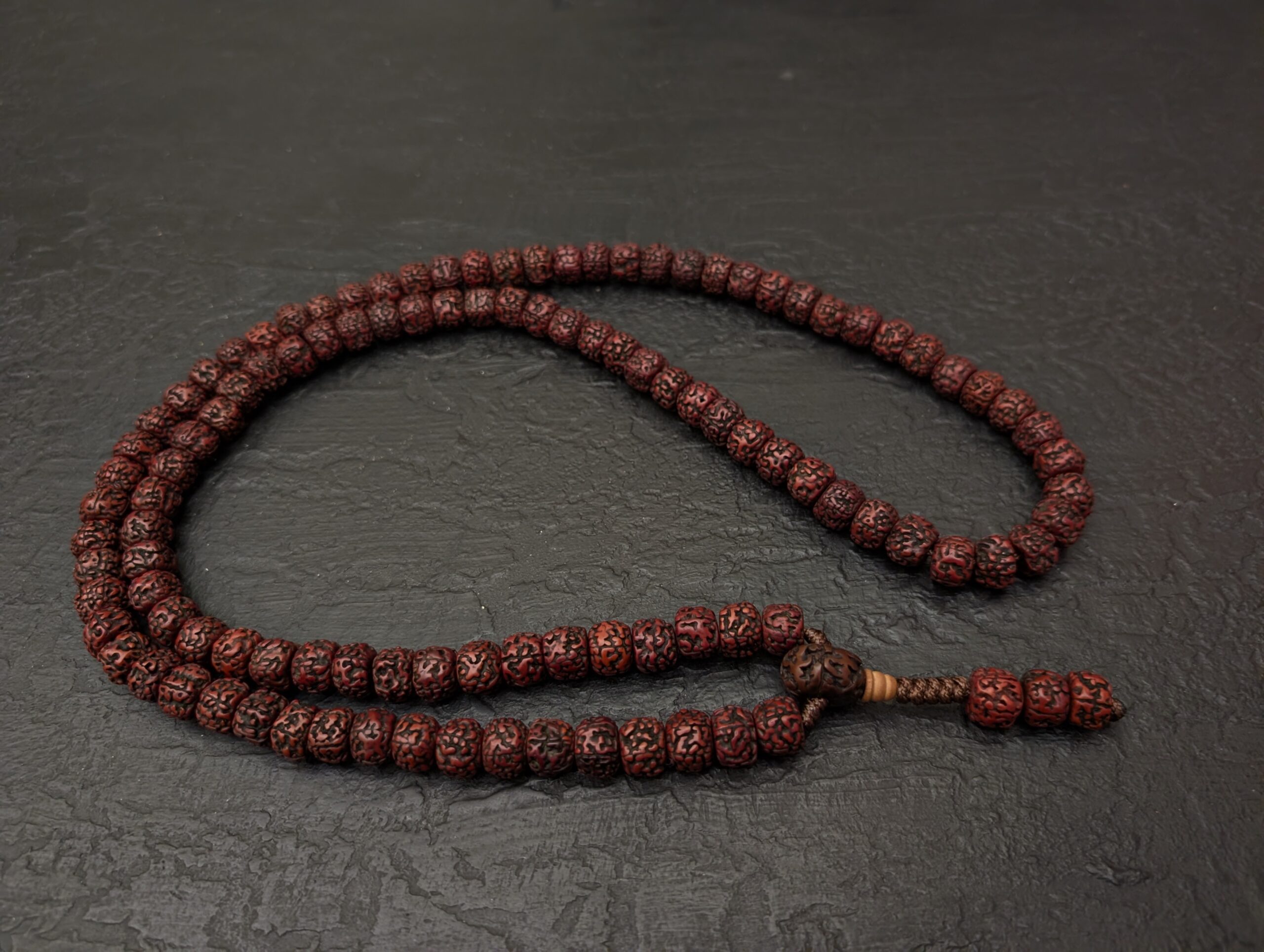 Rudraksha Mala Kette 108 Perlen Gebetsperlen