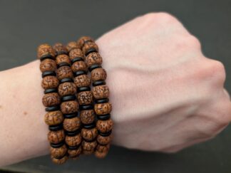 Tibetisches Rudraksha Armband mit Ebenholz