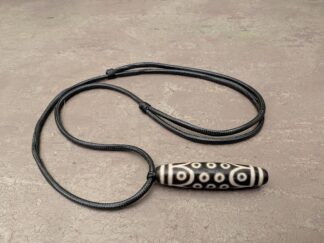 Echter dzi-stein 21-augen, halskette, Draufsicht